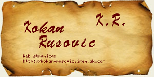 Kokan Rusović vizit kartica